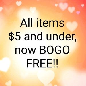 Jewelry BOGO free, $5 and under!